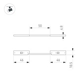 Коннектор гибкий MAG-MICROCOSM-CON-FLEX-LONG-POWER (BK) (Arlight, IP20 Пластик)