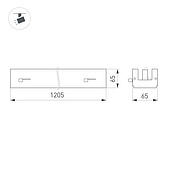 064268 Светильник LGD-LUNGO-4TR-L1200-39W-60W Day4000 (Белый, двойной асимметричный 2х20 deg, 230V) (Arlight, IP20 Металл, 5 лет)