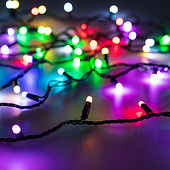 028214 Светодиодная гирлянда ARD-STRING-CLASSIC-10000-BLACK-100LED-MILK-SYNC RGB (230V, 6.5W) (Ardecoled, IP65)