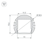 Профиль PDS-R-2000 ANOD (Arlight, Алюминий)