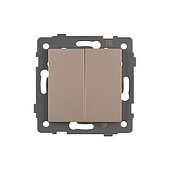 Механизм выключателя двухклавишный проходной SWT-MKP2-PL-GD-V (250V, 10A) (Arlight, -)