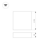 Светильник SP-QUADRO-S175x175-16W Day4000 (WH, 120 deg, 230V) (Arlight, IP40 Металл, 3 года)