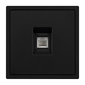 054301 Механизм телефонной розетки SCT-NOBE-MTL1-SFPL-BK (RJ-11, 4C) (Arlight, Черный оникс)