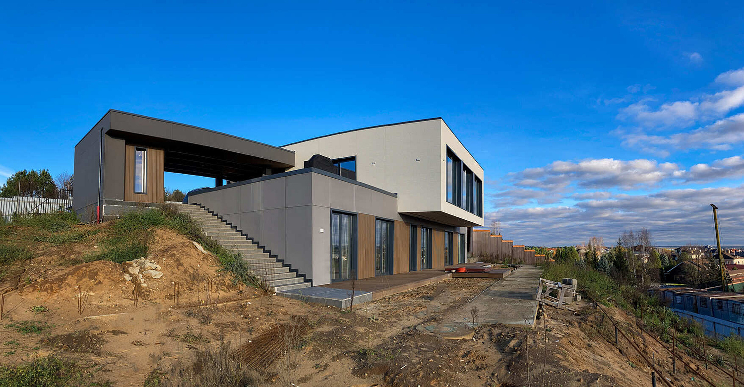 Проект фасадного освещения частного дома в поселке Николина Поляна