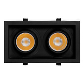 Светильник MS-VORTEX-BUILT-S250x140-2x30W Warm3000 (BK-BK, 17 deg, 230V) (Arlight, IP20 Металл, 5 лет)