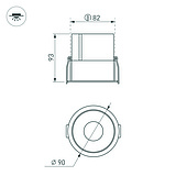 Светильник MS-ATLAS-BUILT-R90-25W Day4000 (BK-BK, 30 deg, 230V) (Arlight, IP20 Металл, 5 лет)
