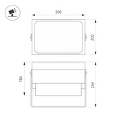 Светильник ALT-POLARIS-S300x200-150W Day5000 (BK, 6 deg, 230V) (Arlight, IP66 Металл, 3 года)