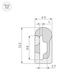 Силиконовый профиль WPH-FLEX-0613-SIDE-S8-5m WHITE (Arlight, Силикон)