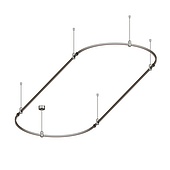 050197 Основание ART-APRIORI-OVAL-ROD-400-3000x1000 (TN) (Arlight, IP20 Металл, 3 года)