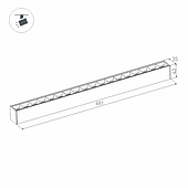 Светильник MAG-LASER-45-L480-18W Day4000 (BK, 15 deg, 24V, DALI) (Arlight, IP20 Металл, 5 лет)