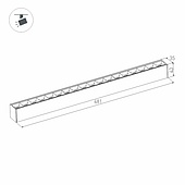 Светильник MAG-LASER-45-L480-27W Day4000 (BK, 36 deg, 24V) (Arlight, IP20 Металл, 5 лет)