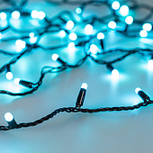 Светодиодная гирлянда ARD-STRING-CLASSIC-10000-BLACK-100LED-MILK-SYNC RGB (230V, 6.5W, RF ПДУ, 1000) (Ardecoled, IP65)