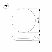 Светильник CL-FRISBEE-DIM-R250-12W Day4000-MIX (WH, 180 deg, 230V) (Arlight, IP54 Пластик, 3 года)