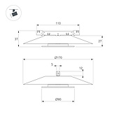 Светильник MAG-MICROCOSM-VINYL-R170-7W Day4000 (WH, 150 deg, 24V) (Arlight, IP20 Металл, 5 лет)