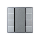 048224 INTELLIGENT ARLIGHT Кнопочная панель DALI-201-23-8K-D2-IN Silver (BUS, Frame) (IARL, IP20 Металл, 3 года)