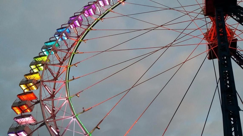 Светодиодная подсветка Большого колеса обозрения в Измайловском парке, г. Москва