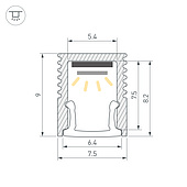 037109 Профиль SL-MINI-8-2000 WHITE (Arlight, Алюминий)