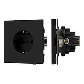 Механизм электрической розетки SCT-NOBE-MEU1-SFPL-BK (230V, 16A) (Arlight, -)